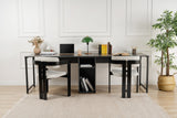 Birou Twin, Diverse culori, 240x60x74 cm - Antracit - Negru | SKU: 241NRD1104 | Birou Twin, 240x60x74 cm, varianta Antracit - Negru, produs pentru amenajarea locuinței, disponibil online în România la CasaMob