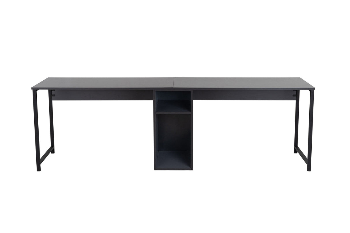 Birou Twin, Diverse culori, 240x60x74 cm - Antracit - Negru | SKU: 241NRD1104 | Birou Twin, 240x60x74 cm, varianta Antracit - Negru, produs pentru amenajarea locuinței, disponibil online în România la CasaMob
