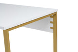 Birou Twin, Diverse culori, 240x60x74 cm - Alb - Auriu | SKU: 241NRD1105 | Birou Twin, 240x60x74 cm, varianta Alb - Auriu, produs pentru amenajarea locuinței, disponibil online în România la CasaMob