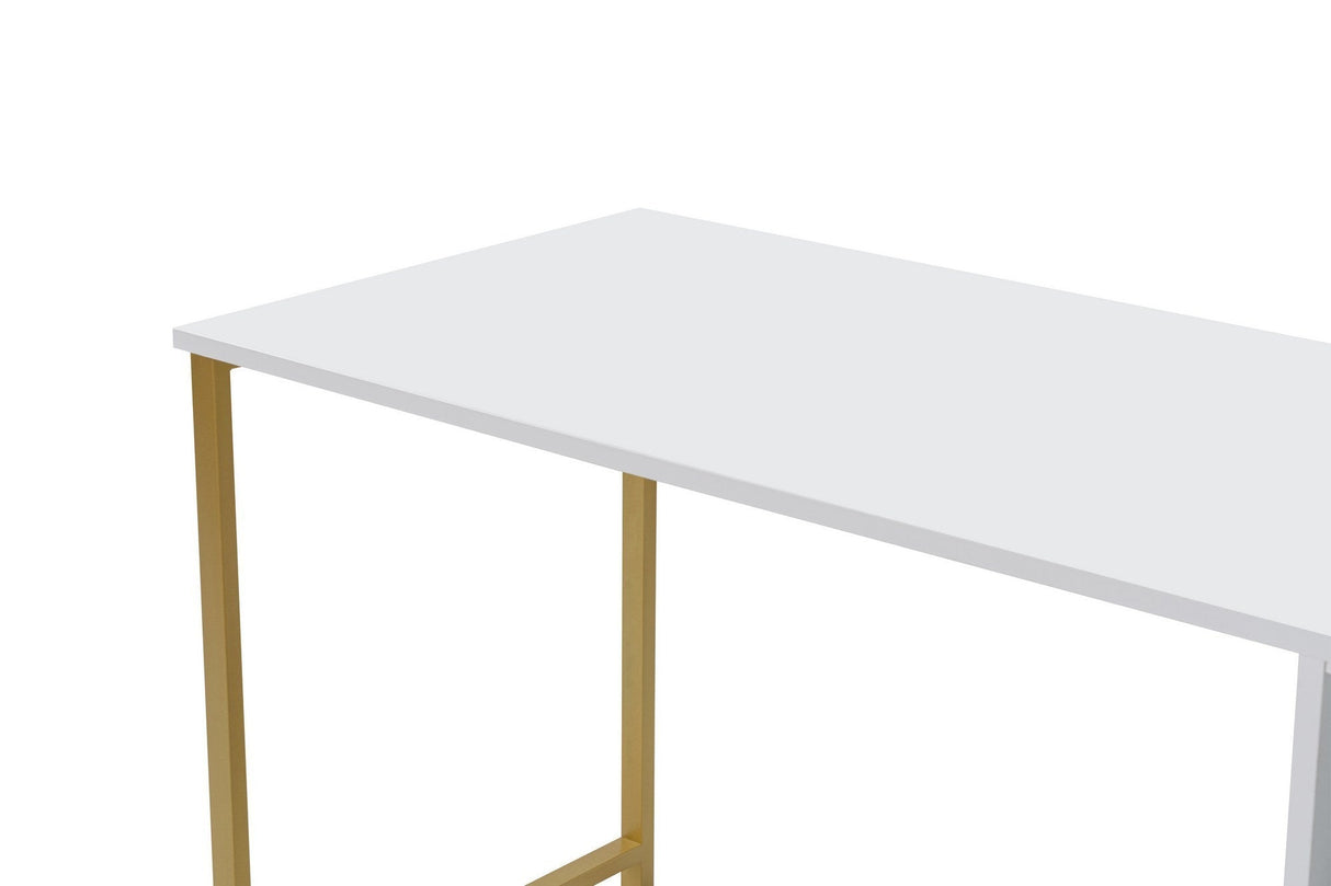 Birou Twin, Diverse culori, 240x60x74 cm - Alb - Auriu | SKU: 241NRD1105 | Birou Twin, 240x60x74 cm, varianta Alb - Auriu, produs pentru amenajarea locuinței, disponibil online în România la CasaMob