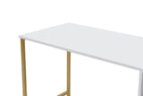 Birou Twin, Diverse culori, 240x60x74 cm - Alb - Auriu | SKU: 241NRD1105 | Birou Twin, 240x60x74 cm, varianta Alb - Auriu, produs pentru amenajarea locuinței, disponibil online în România la CasaMob