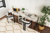 Birou Twin, Diverse culori, 240x60x74 cm - Freesia - Marble - Negru | SKU: 241NRD1106 | Birou Twin, 240x60x74 cm, varianta Freesia - Marble - Negru, produs pentru amenajarea locuinței, disponibil online în România la CasaMob