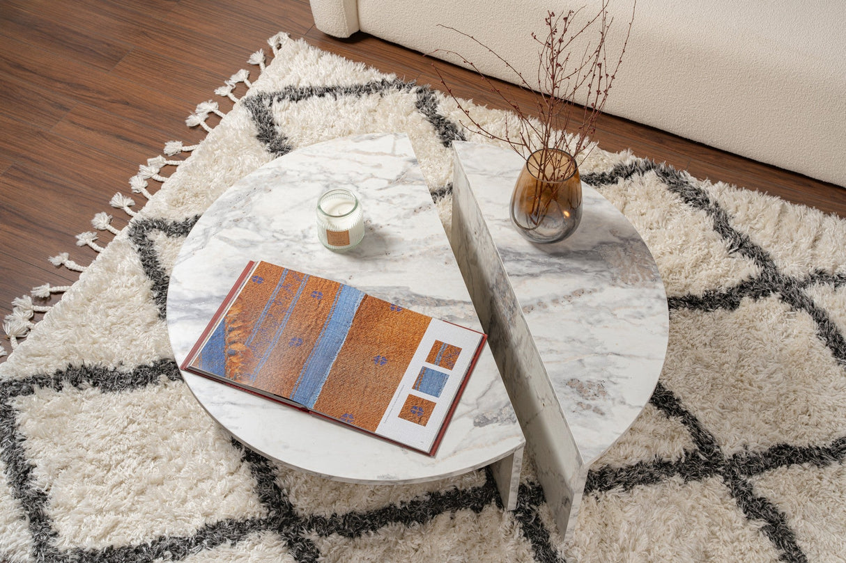 Măsuță de cafea Orion, Diverse culori, 90x60x30 cm - Freesia marble | SKU: 241NRD1203 | Măsuță de cafea Orion, 90x60x30 cm, varianta Freesia marble, produs pentru amenajarea locuinței, disponibil online în România la CasaMob