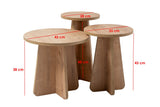 Set 3 măsuțe de cafea Lume, Diverse culori, 28x28x48 cm - Stejar safir | SKU: 241NRD1209 | Set 3 măsuțe de cafea Lume, 28x28x48 cm, varianta Stejar safir, produs pentru amenajarea locuinței, disponibil online în România la CasaMob