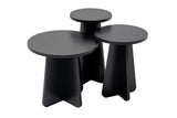 Set 3 măsuțe de cafea Lume, Diverse culori, 28x28x48 cm - Wood black | SKU: 241NRD1211 | Set 3 măsuțe de cafea Lume, 28x28x48 cm, varianta Wood black, produs pentru amenajarea locuinței, disponibil online în România la CasaMob