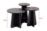 Set 3 măsuțe de cafea Lume, Diverse culori, 28x28x48 cm - Wood black | SKU: 241NRD1211 | Set 3 măsuțe de cafea Lume, 28x28x48 cm, varianta Wood black, produs pentru amenajarea locuinței, disponibil online în România la CasaMob