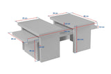 Măsuță de cafea Sanctuary, Diverse culori, 110x45x30 cm - Wood white | SKU: 241NRD1219 | Măsuță de cafea Sanctuary, 110x45x30 cm, varianta Wood white, produs pentru amenajarea locuinței, disponibil online în România la CasaMob