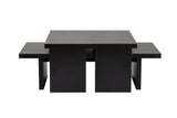 Măsuță de cafea Sanctuary, Diverse culori, 110x45x30 cm - Wood black | SKU: 241NRD1221 | Măsuță de cafea Sanctuary, 110x45x30 cm, varianta Wood black, produs pentru amenajarea locuinței, disponibil online în România la CasaMob