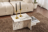 Măsuță de cafea Harmony - Fressia Marble, Freesia marble, 80x40x40 cm