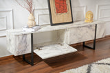 Comodă TV Serenity - Fressia, Diverse culori, 180x30x50 cm - Freesia marble - Negru | SKU: 241NRD1306 | Comodă TV Serenity - Fressia, 180x30x50 cm, varianta Freesia marble - Negru, produs pentru amenajarea locuinței, disponibil online în România la CasaMob