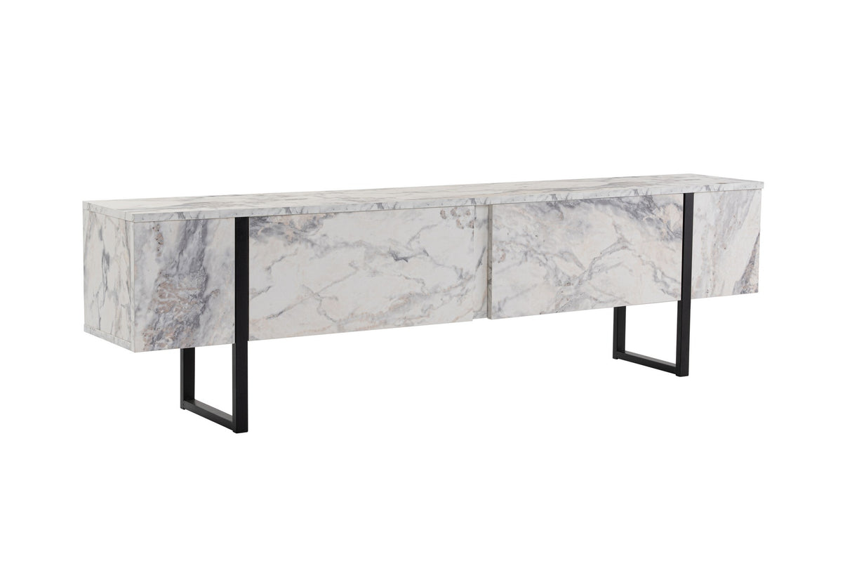 Comodă TV Serenity - Fressia, Diverse culori, 180x30x50 cm - Freesia marble - Negru | SKU: 241NRD1306 | Comodă TV Serenity - Fressia, 180x30x50 cm, varianta Freesia marble - Negru, produs pentru amenajarea locuinței, disponibil online în România la CasaMob