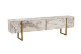 Comodă TV Serenity - Fressia, Diverse culori, 180x30x50 cm - Freesia marble - Auriu | SKU: 241NRD1307 | Comodă TV Serenity - Fressia, 180x30x50 cm, varianta Freesia marble - Auriu, produs pentru amenajarea locuinței, disponibil online în România la CasaMob