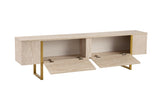 Comodă TV Serenity, Diverse culori, 180x30x50 cm - Travertin - Auriu | SKU: 241NRD1308 | Comodă TV Serenity, 180x30x50 cm, varianta Travertin - Auriu, produs pentru amenajarea locuinței, disponibil online în România la CasaMob