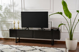 Comodă TV Serenity, Diverse culori, 180x30x50 cm - Wood black - Negru | SKU: 241NRD1309 | Comodă TV Serenity, 180x30x50 cm, varianta Wood black - Negru, produs pentru amenajarea locuinței, disponibil online în România la CasaMob