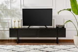 Comodă TV Serenity, Diverse culori, 180x30x50 cm - Wood black - Negru | SKU: 241NRD1309 | Comodă TV Serenity, 180x30x50 cm, varianta Wood black - Negru, produs pentru amenajarea locuinței, disponibil online în România la CasaMob