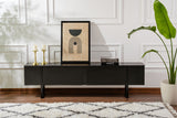 Comodă TV Serenity, Diverse culori, 180x30x50 cm - Wood black - Negru | SKU: 241NRD1309 | Comodă TV Serenity, 180x30x50 cm, varianta Wood black - Negru, produs pentru amenajarea locuinței, disponibil online în România la CasaMob
