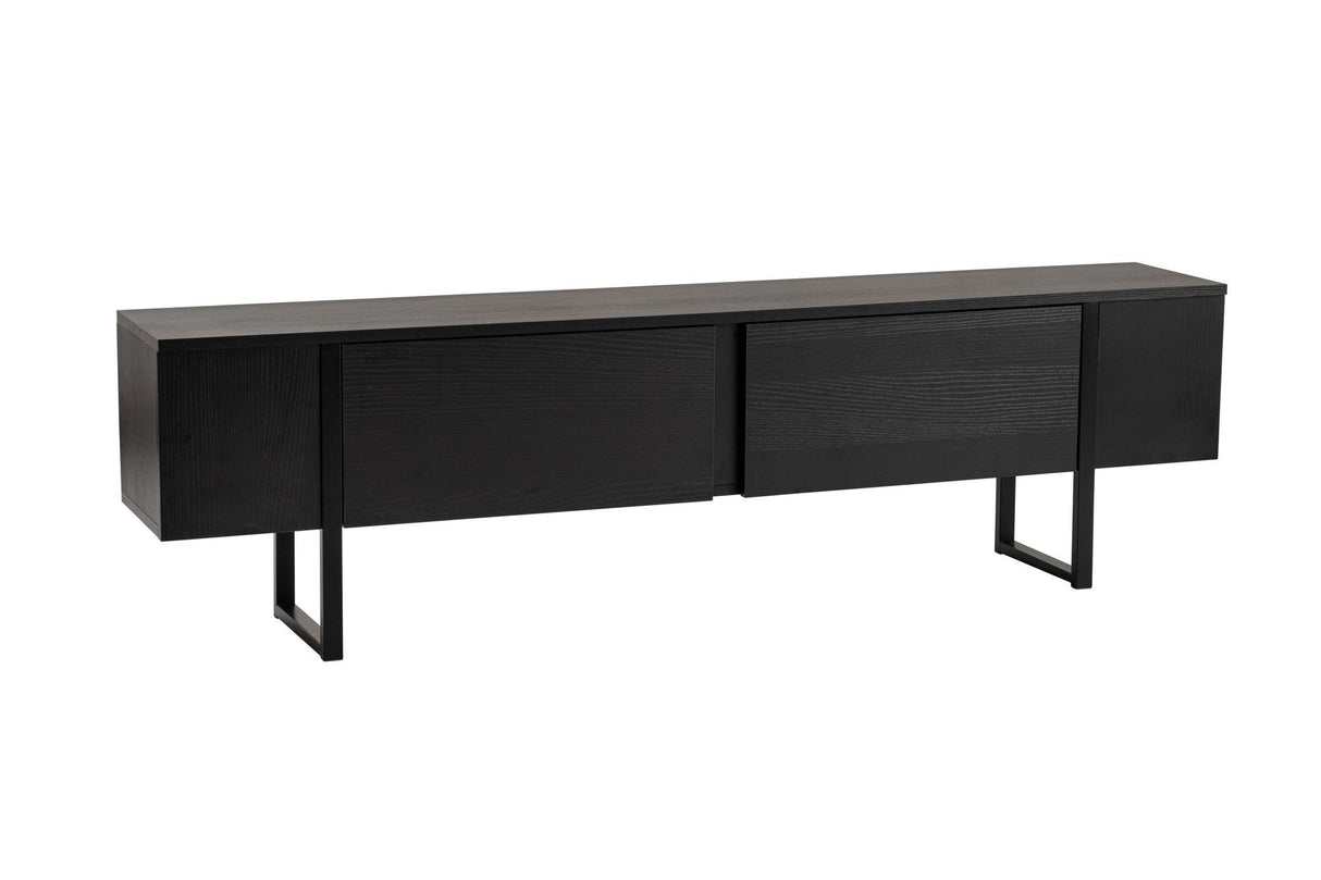 Comodă TV Serenity, Diverse culori, 180x30x50 cm - Wood black - Negru | SKU: 241NRD1309 | Comodă TV Serenity, 180x30x50 cm, varianta Wood black - Negru, produs pentru amenajarea locuinței, disponibil online în România la CasaMob