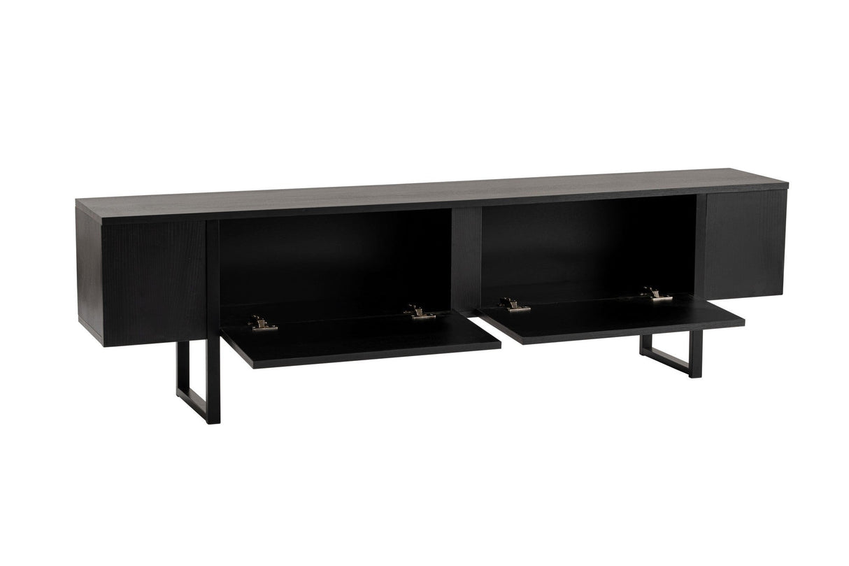 Comodă TV Serenity, Diverse culori, 180x30x50 cm - Wood black - Negru | SKU: 241NRD1309 | Comodă TV Serenity, 180x30x50 cm, varianta Wood black - Negru, produs pentru amenajarea locuinței, disponibil online în România la CasaMob