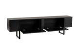 Comodă TV Serenity, Diverse culori, 180x30x50 cm - Wood black - Negru | SKU: 241NRD1309 | Comodă TV Serenity, 180x30x50 cm, varianta Wood black - Negru, produs pentru amenajarea locuinței, disponibil online în România la CasaMob
