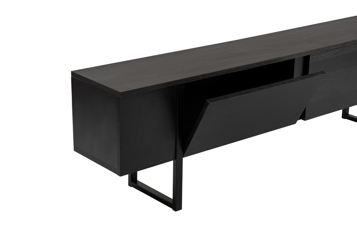 Comodă TV Serenity, Diverse culori, 180x30x50 cm - Wood black - Negru | SKU: 241NRD1309 | Comodă TV Serenity, 180x30x50 cm, varianta Wood black - Negru, produs pentru amenajarea locuinței, disponibil online în România la CasaMob