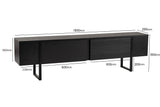 Comodă TV Serenity, Diverse culori, 180x30x50 cm - Wood black - Negru | SKU: 241NRD1309 | Comodă TV Serenity, 180x30x50 cm, varianta Wood black - Negru, produs pentru amenajarea locuinței, disponibil online în România la CasaMob