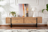 Comodă TV Serenity, Diverse culori, 180x30x50 cm - Pin atlantic - Negru | SKU: 241NRD1311 | Comodă TV Serenity, 180x30x50 cm, varianta Pin atlantic - Negru, produs pentru amenajarea locuinței, disponibil online în România la CasaMob