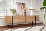 Comodă TV Serenity, Diverse culori, 180x30x50 cm - Pin atlantic - Negru | SKU: 241NRD1311 | Comodă TV Serenity, 180x30x50 cm, varianta Pin atlantic - Negru, produs pentru amenajarea locuinței, disponibil online în România la CasaMob