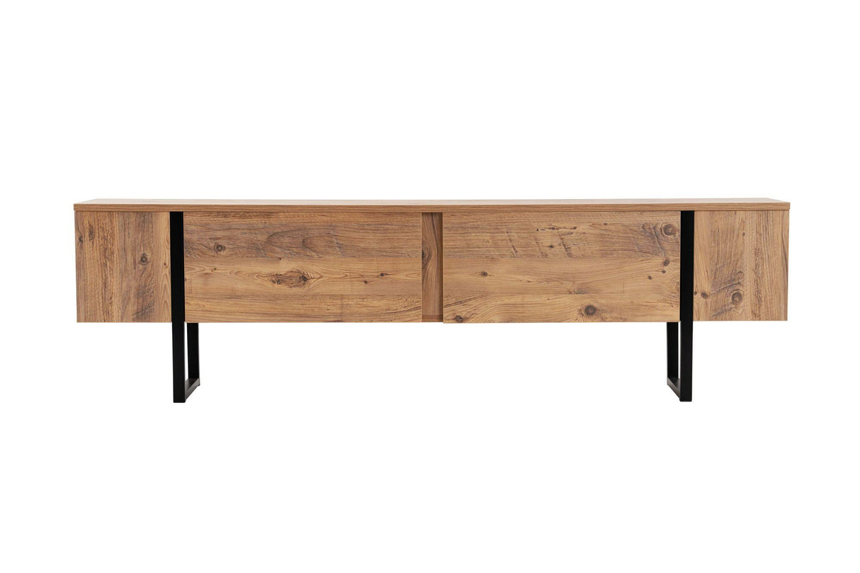 Comodă TV Serenity, Diverse culori, 180x30x50 cm - Pin atlantic - Negru | SKU: 241NRD1311 | Comodă TV Serenity, 180x30x50 cm, varianta Pin atlantic - Negru, produs pentru amenajarea locuinței, disponibil online în România la CasaMob