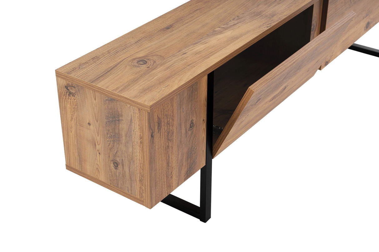 Comodă TV Serenity, Diverse culori, 180x30x50 cm - Pin atlantic - Negru | SKU: 241NRD1311 | Comodă TV Serenity, 180x30x50 cm, varianta Pin atlantic - Negru, produs pentru amenajarea locuinței, disponibil online în România la CasaMob