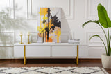 Comodă TV Serenity, Diverse culori, 180x30x50 cm - Alb - Auriu | SKU: 241NRD1312 | Comodă TV Serenity, 180x30x50 cm, varianta Alb - Auriu, produs pentru amenajarea locuinței, disponibil online în România la CasaMob
