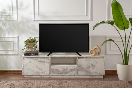 Comodă TV Vanguard - Fressia Marble, Freesia marble, 160x30x42 cm