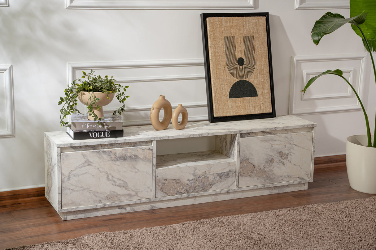 Comodă TV Vanguard - Fressia Marble, Freesia marble, 160x30x42 cm