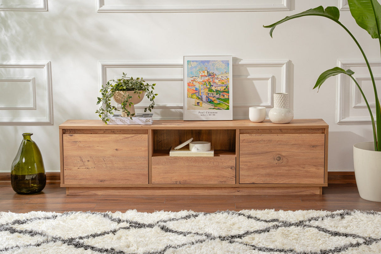 Comodă TV Vanguard, Diverse culori, 160x30x42 cm - Pin atlantic | SKU: 241NRD1314 | Comodă TV Vanguard, 160x30x42 cm, varianta Pin atlantic, produs pentru amenajarea locuinței, disponibil online în România la CasaMob