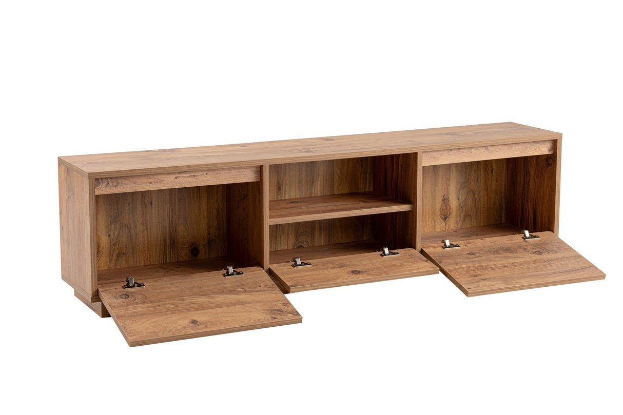 Comodă TV Vanguard, Diverse culori, 160x30x42 cm - Pin atlantic | SKU: 241NRD1314 | Comodă TV Vanguard, 160x30x42 cm, varianta Pin atlantic, produs pentru amenajarea locuinței, disponibil online în România la CasaMob
