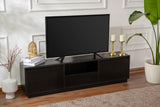 Comodă TV Vanguard, Diverse culori, 160x30x42 cm - Wood black | SKU: 241NRD1316 | Comodă TV Vanguard, 160x30x42 cm, varianta Wood black, produs pentru amenajarea locuinței, disponibil online în România la CasaMob