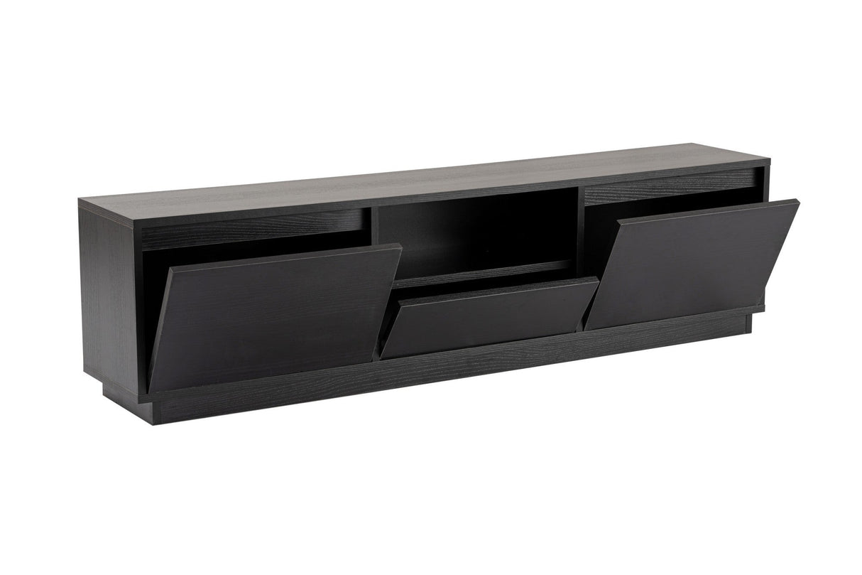 Comodă TV Vanguard, Diverse culori, 160x30x42 cm - Wood black | SKU: 241NRD1316 | Comodă TV Vanguard, 160x30x42 cm, varianta Wood black, produs pentru amenajarea locuinței, disponibil online în România la CasaMob