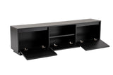 Comodă TV Vanguard, Diverse culori, 160x30x42 cm - Wood black | SKU: 241NRD1316 | Comodă TV Vanguard, 160x30x42 cm, varianta Wood black, produs pentru amenajarea locuinței, disponibil online în România la CasaMob