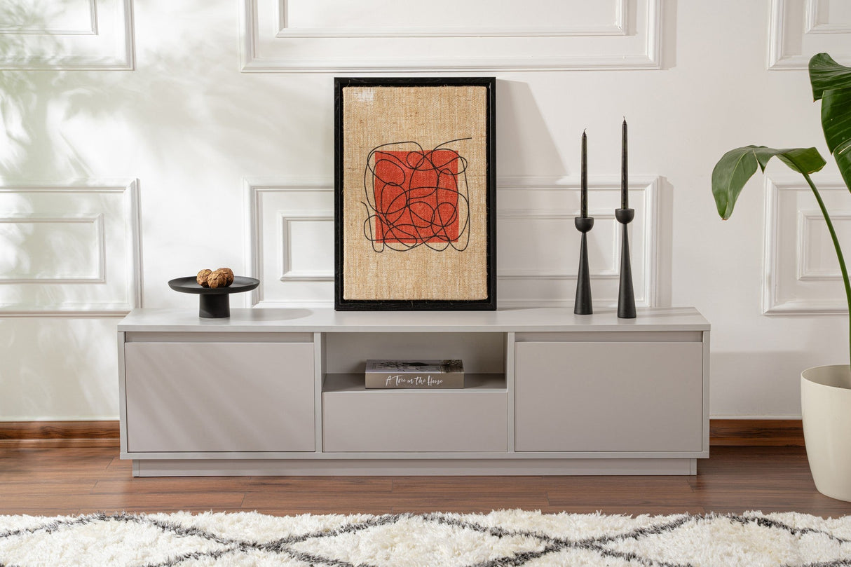 Comodă TV Vanguard, Diverse culori, 160x30x42 cm - Gri | SKU: 241NRD1317 | Comodă TV Vanguard, 160x30x42 cm, varianta Gri, produs pentru amenajarea locuinței, disponibil online în România la CasaMob