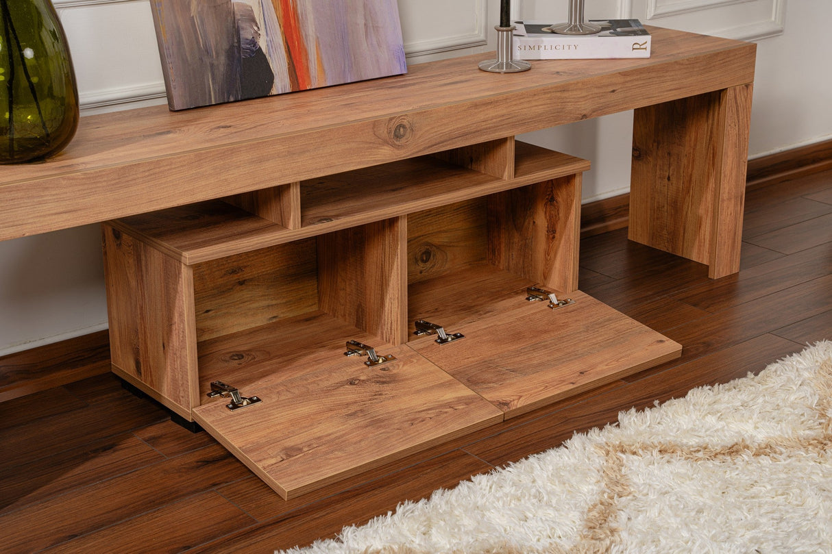 Comodă TV Enclave, Diverse culori, 180x31x50 cm - Pin atlantic | SKU: 241NRD1319 | Comodă TV Enclave, 180x31x50 cm, varianta Pin atlantic, produs pentru amenajarea locuinței, disponibil online în România la CasaMob