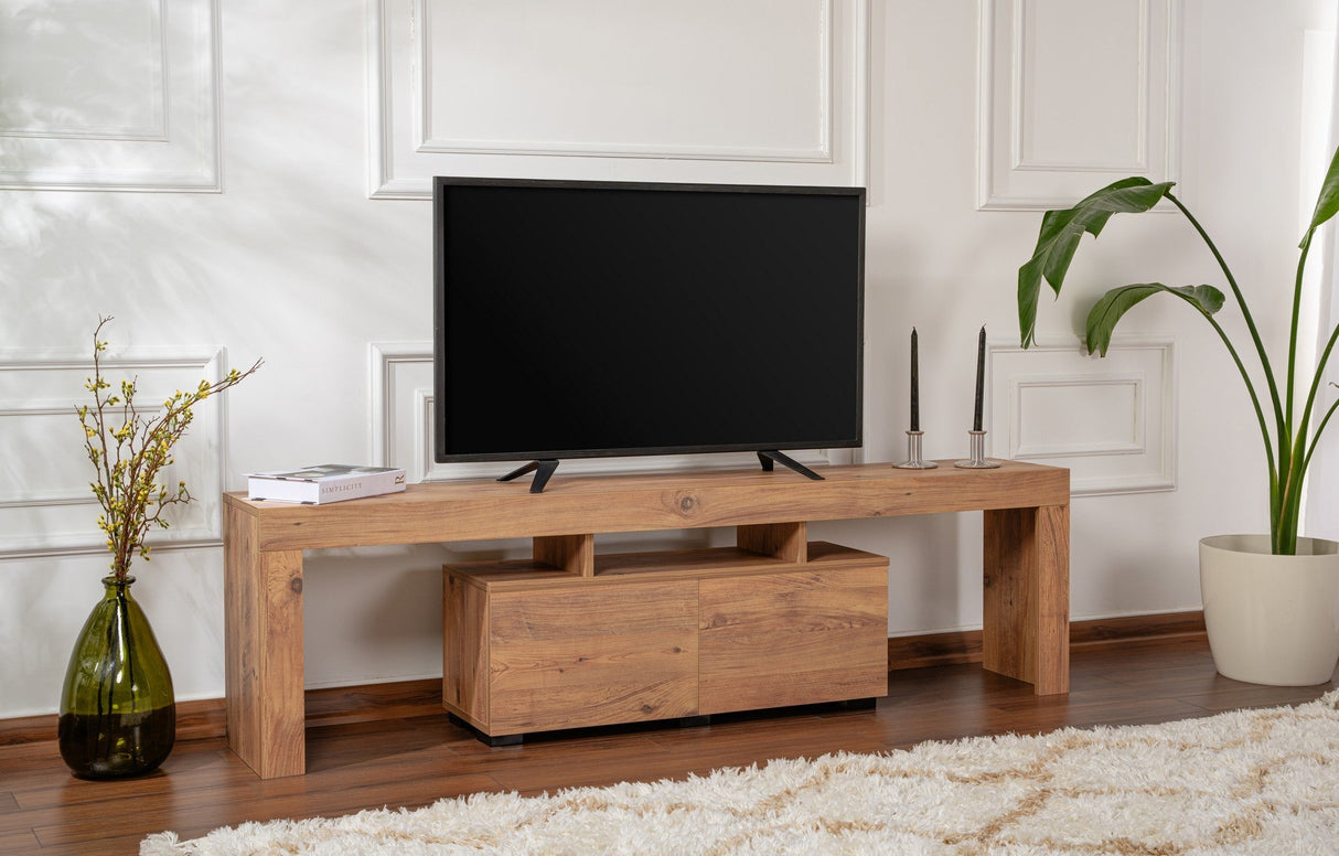 Comodă TV Enclave, Diverse culori, 180x31x50 cm - Pin atlantic | SKU: 241NRD1319 | Comodă TV Enclave, 180x31x50 cm, varianta Pin atlantic, produs pentru amenajarea locuinței, disponibil online în România la CasaMob