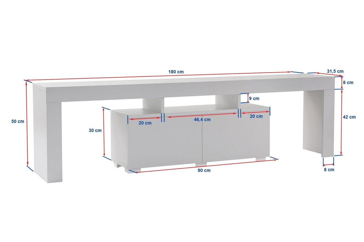 Comodă TV Enclave, Diverse culori, 180x31x50 cm - Gri | SKU: 241NRD1322 | Comodă TV Enclave, 180x31x50 cm, varianta Gri, produs pentru amenajarea locuinței, disponibil online în România la CasaMob