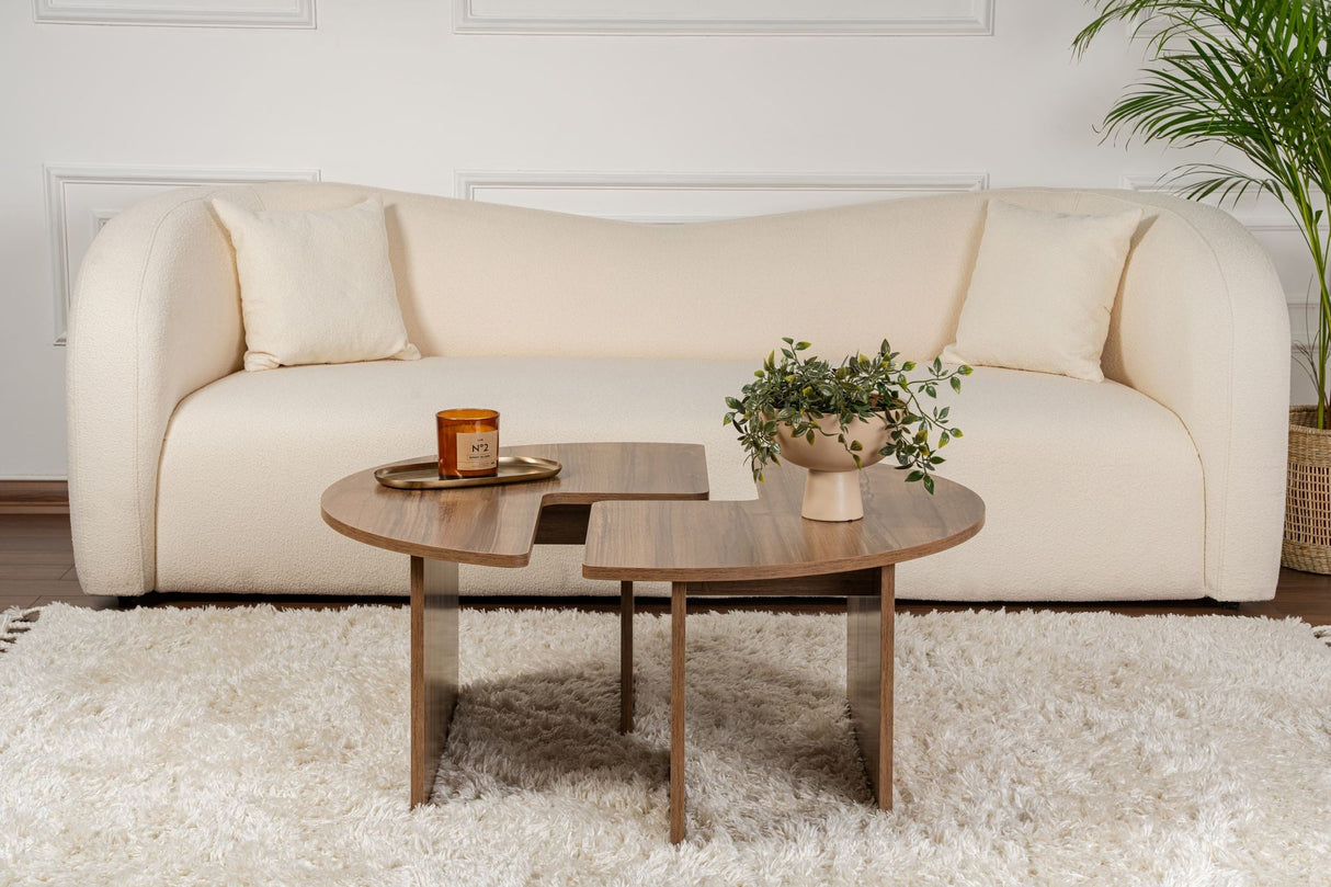 Măsuță de cafea Moira, Diverse culori - Venezia walnut | SKU: 241NRD1329 | Măsuță de cafea Moira, varianta Venezia walnut, produs pentru amenajarea locuinței, disponibil online în România la CasaMob