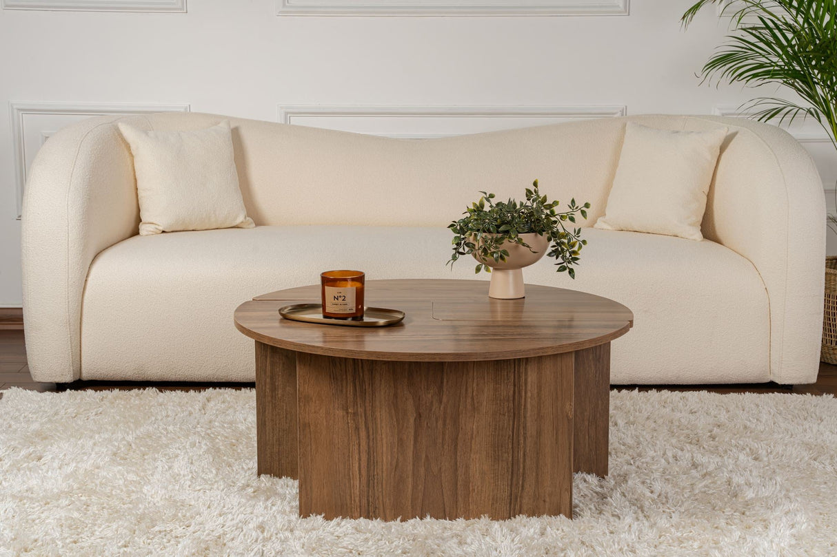 Măsuță de cafea Moira, Diverse culori - Venezia walnut | SKU: 241NRD1329 | Măsuță de cafea Moira, varianta Venezia walnut, produs pentru amenajarea locuinței, disponibil online în România la CasaMob