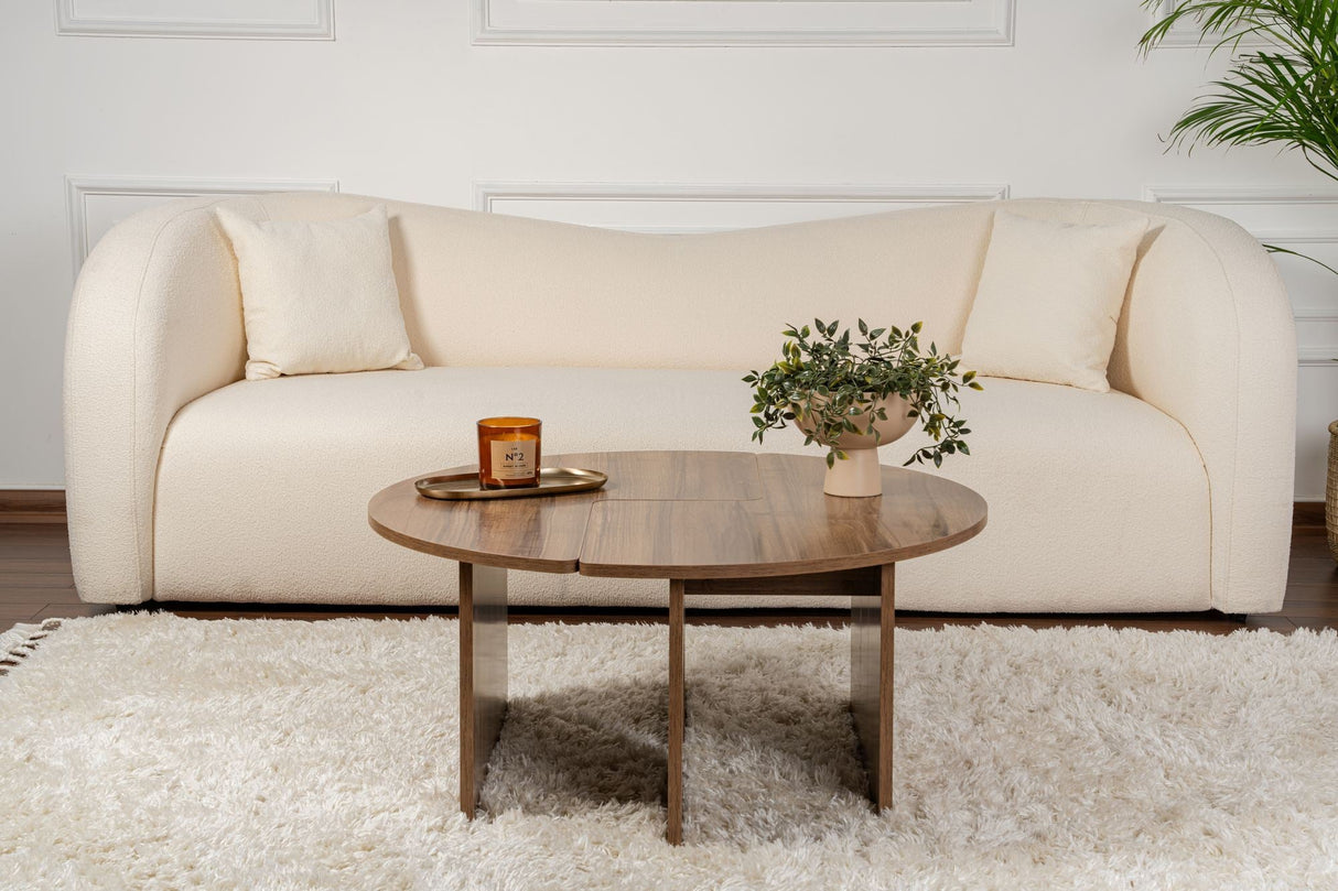 Măsuță de cafea Moira, Diverse culori - Venezia walnut | SKU: 241NRD1329 | Măsuță de cafea Moira, varianta Venezia walnut, produs pentru amenajarea locuinței, disponibil online în România la CasaMob