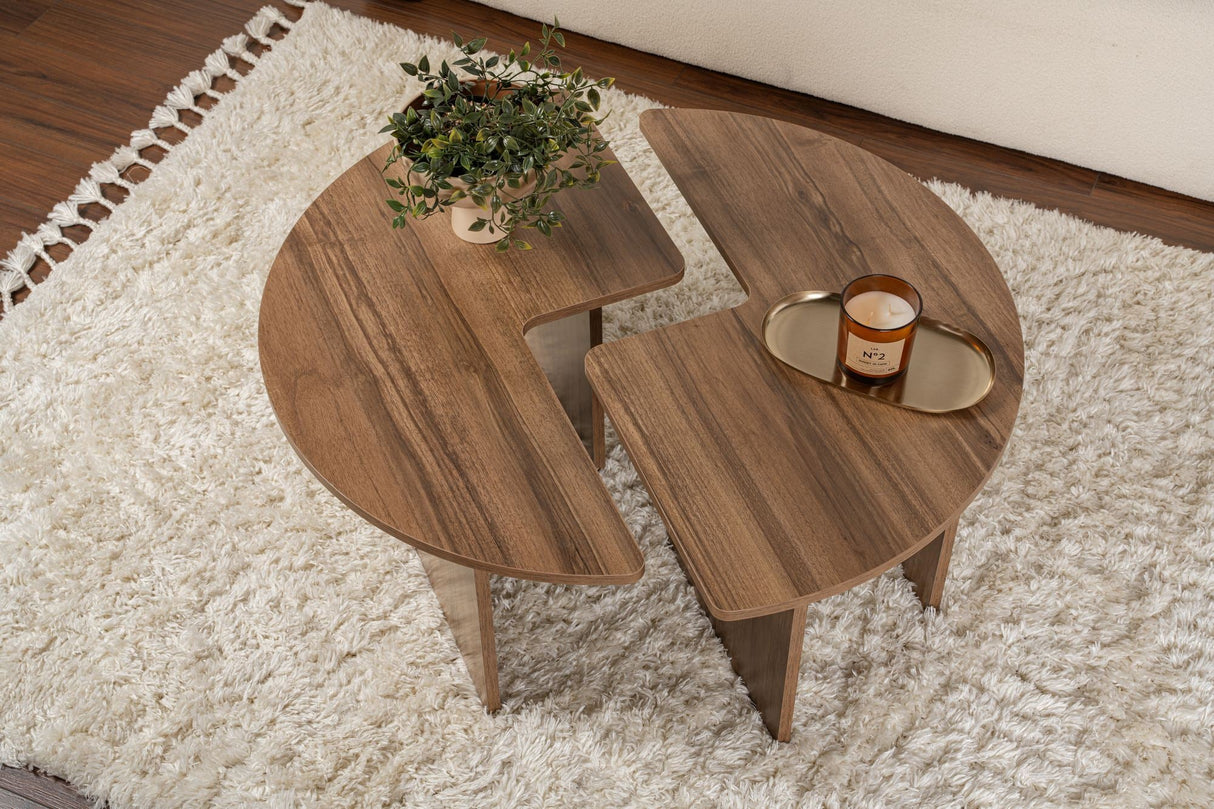 Măsuță de cafea Moira, Diverse culori - Venezia walnut | SKU: 241NRD1329 | Măsuță de cafea Moira, varianta Venezia walnut, produs pentru amenajarea locuinței, disponibil online în România la CasaMob