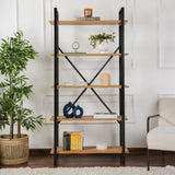 Bibliotecă Elysian, Diverse culori, 90x34x180 cm - Pin atlantic - Negru | SKU: 241NRD1332 | Bibliotecă Elysian, 90x34x180 cm, varianta Pin atlantic - Negru, produs pentru amenajarea locuinței, disponibil online în România la CasaMob