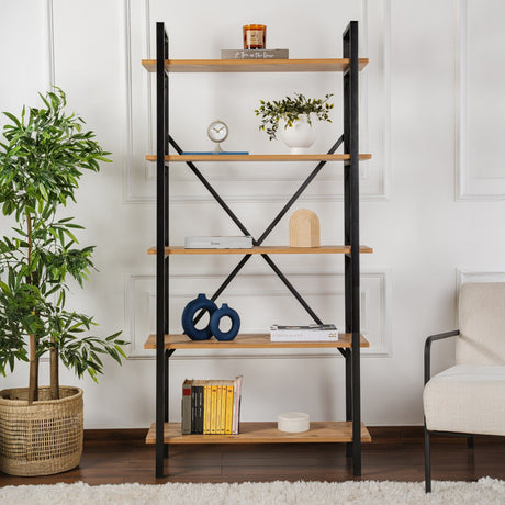 Bibliotecă Elysian, Diverse culori, 90x34x180 cm