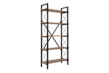 Bibliotecă Elysian, Diverse culori, 90x34x180 cm - Pin atlantic - Negru | SKU: 241NRD1332 | Bibliotecă Elysian, 90x34x180 cm, varianta Pin atlantic - Negru, produs pentru amenajarea locuinței, disponibil online în România la CasaMob