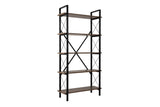 Bibliotecă Elysian, Diverse culori, 90x34x180 cm - Venezia walnut - Negru | SKU: 241NRD1333 | Bibliotecă Elysian, 90x34x180 cm, varianta Venezia walnut - Negru, produs pentru amenajarea locuinței, disponibil online în România la CasaMob