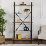 Bibliotecă Elysian, Diverse culori, 90x34x180 cm - Venezia walnut - Negru | SKU: 241NRD1333 | Bibliotecă Elysian, 90x34x180 cm, varianta Venezia walnut - Negru, produs pentru amenajarea locuinței, disponibil online în România la CasaMob